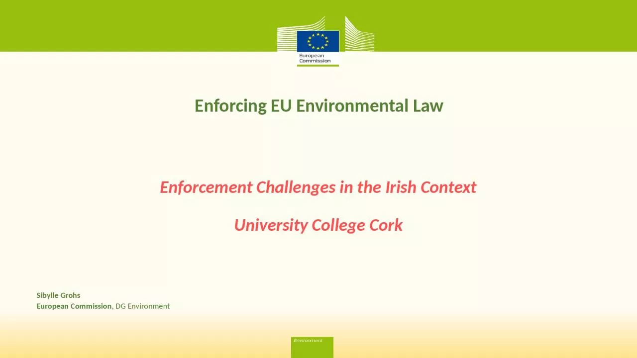 PPT-Enforcing EU Environmental Law