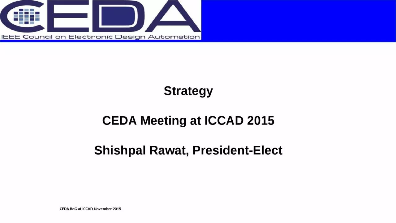 PPT-Strategy CEDA Meeting at ICCAD 2015