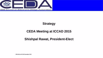 Strategy CEDA Meeting at ICCAD 2015