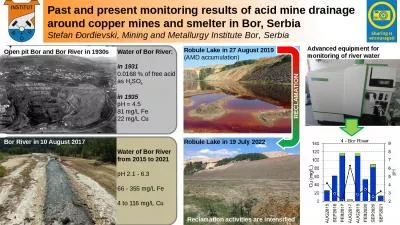 Past and present monitoring results of acid mine drainage around copper mines and smelter