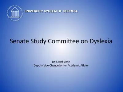 Senate Study Committee on Dyslexia