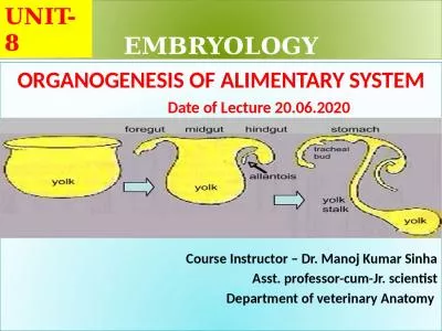 EMBRYOLOGY ORGANOGENESIS OF ALIMENTARY SYSTEM