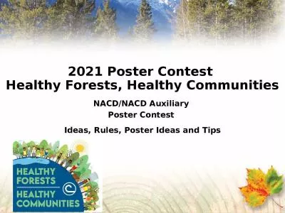 2021 Poster Contest  Healthy Forests, Healthy Communities