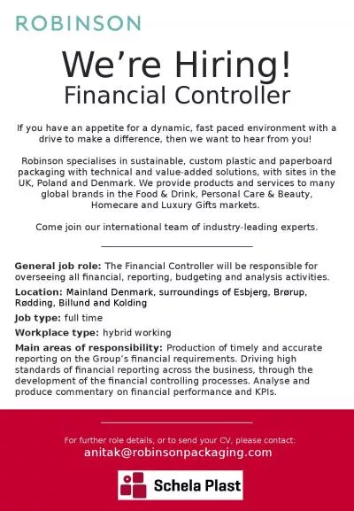 We’re Hiring! Financial Controller