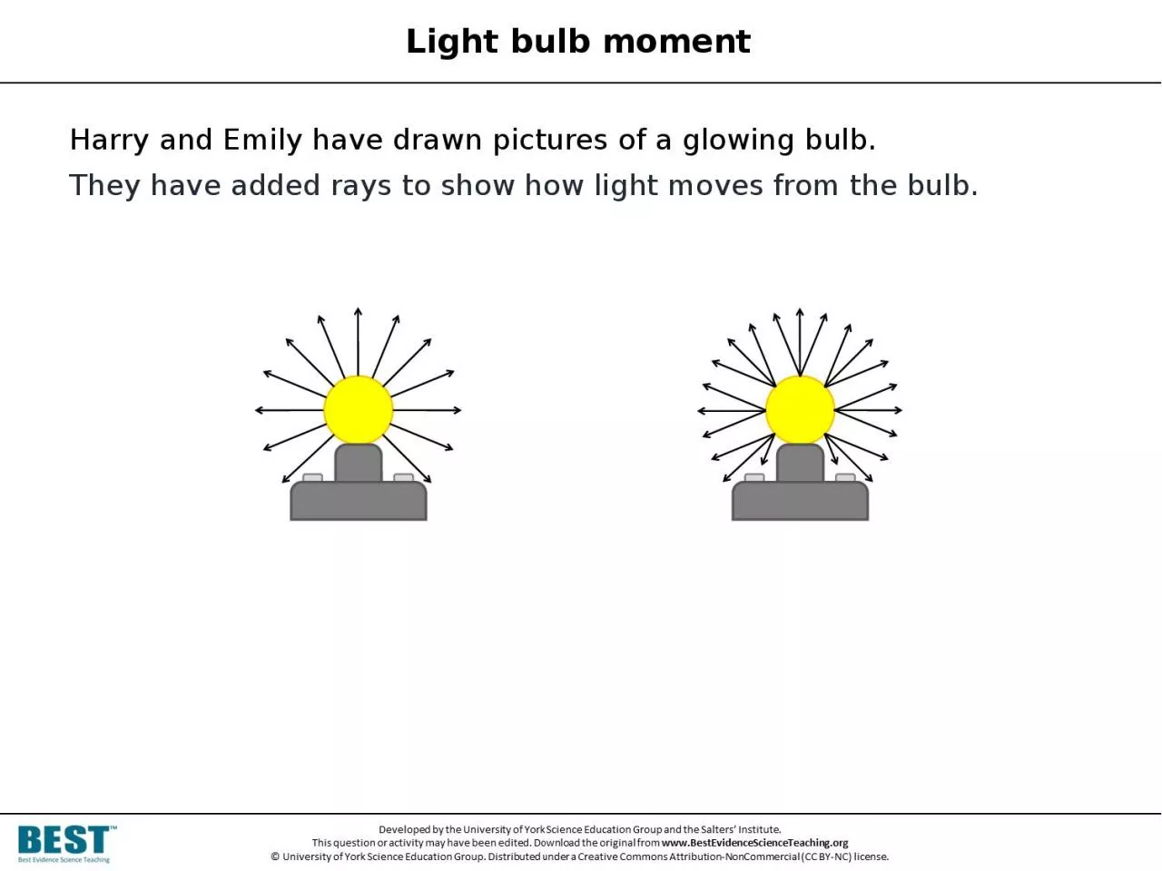 PPT-Light bulb moment Harry and Emily have