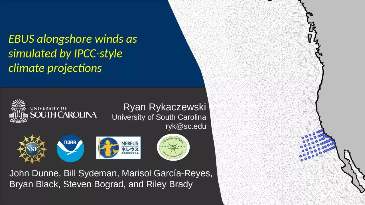 PPT-EBUS alongshore winds as simulated by IPCC-style climate projections