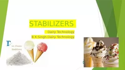 STABILIZERS     Dairy Technology