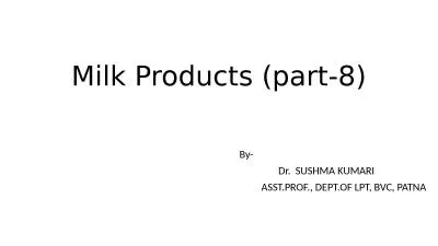 Milk Products (part-8) By-