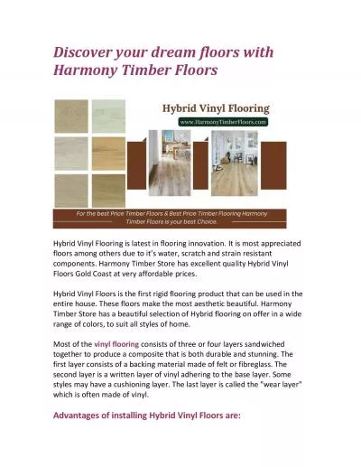 Discover your dream floors with Harmony Timber Floors