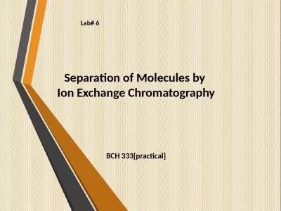 Lab# 6 Separation of Molecules by