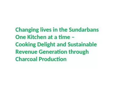 Changing lives in the  Sundarbans