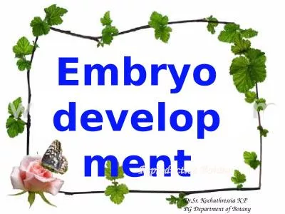 Embryo development Reproductive Botany