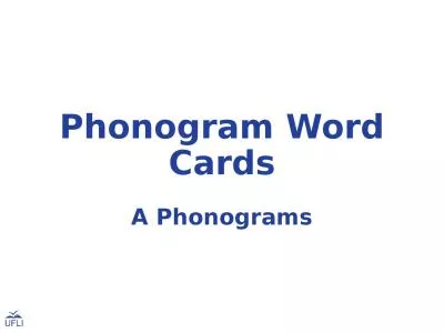 Phonogram Word Cards A Phonograms