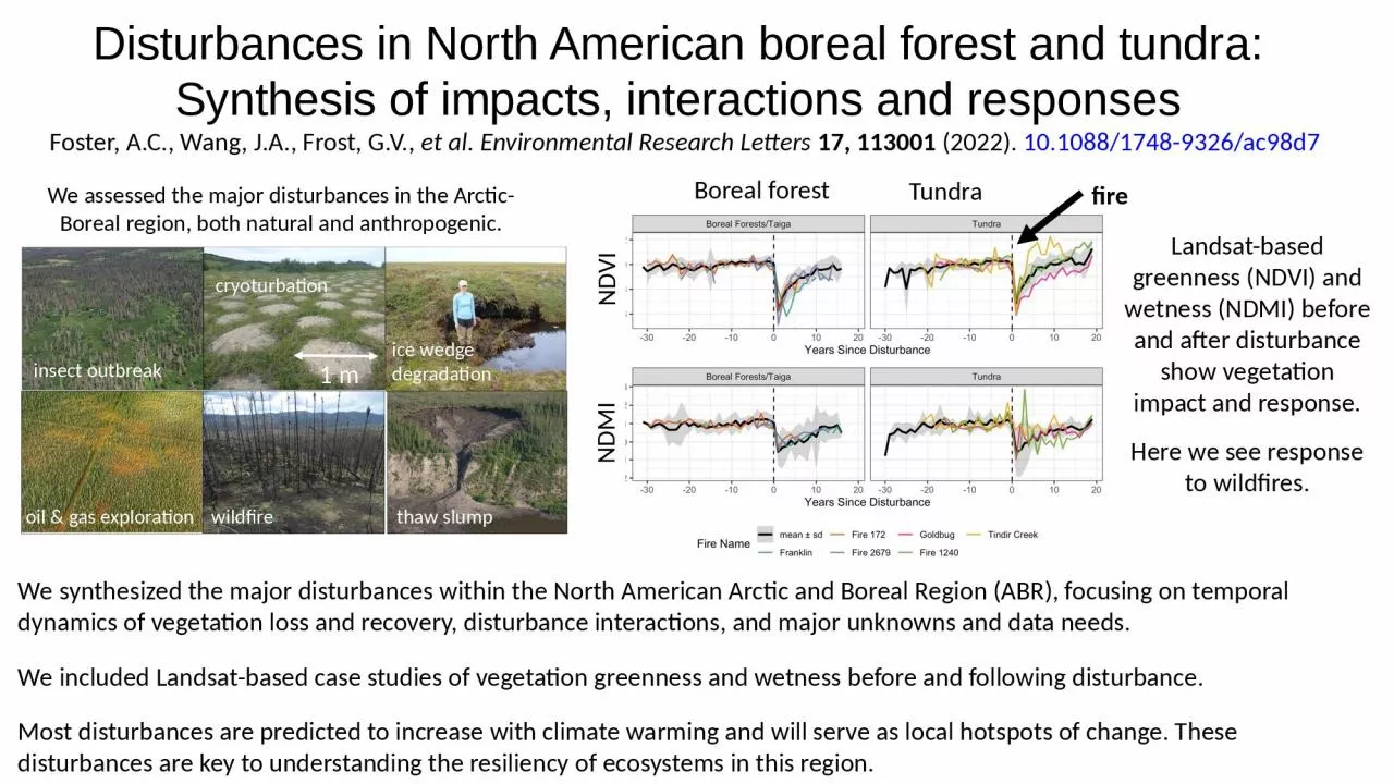 PPT-Disturbances in North American boreal forest and tundra: