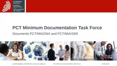 PCT Minimum Documentation Task Force