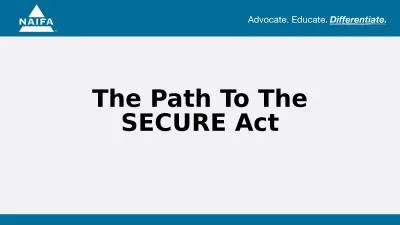 The Path To The SECURE Act