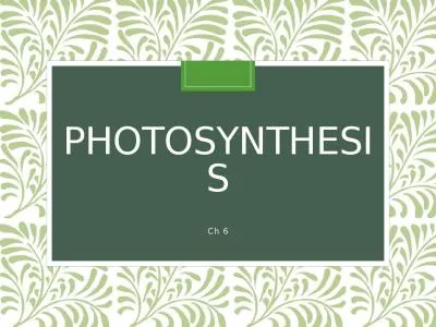 Photosynthesis Ch  6 ATP