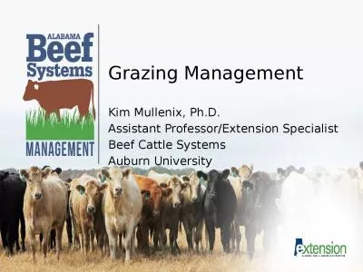 Grazing Management Kim  Mullenix