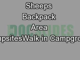 Sheeps Backpack Area CampsitesWalk-in Campground