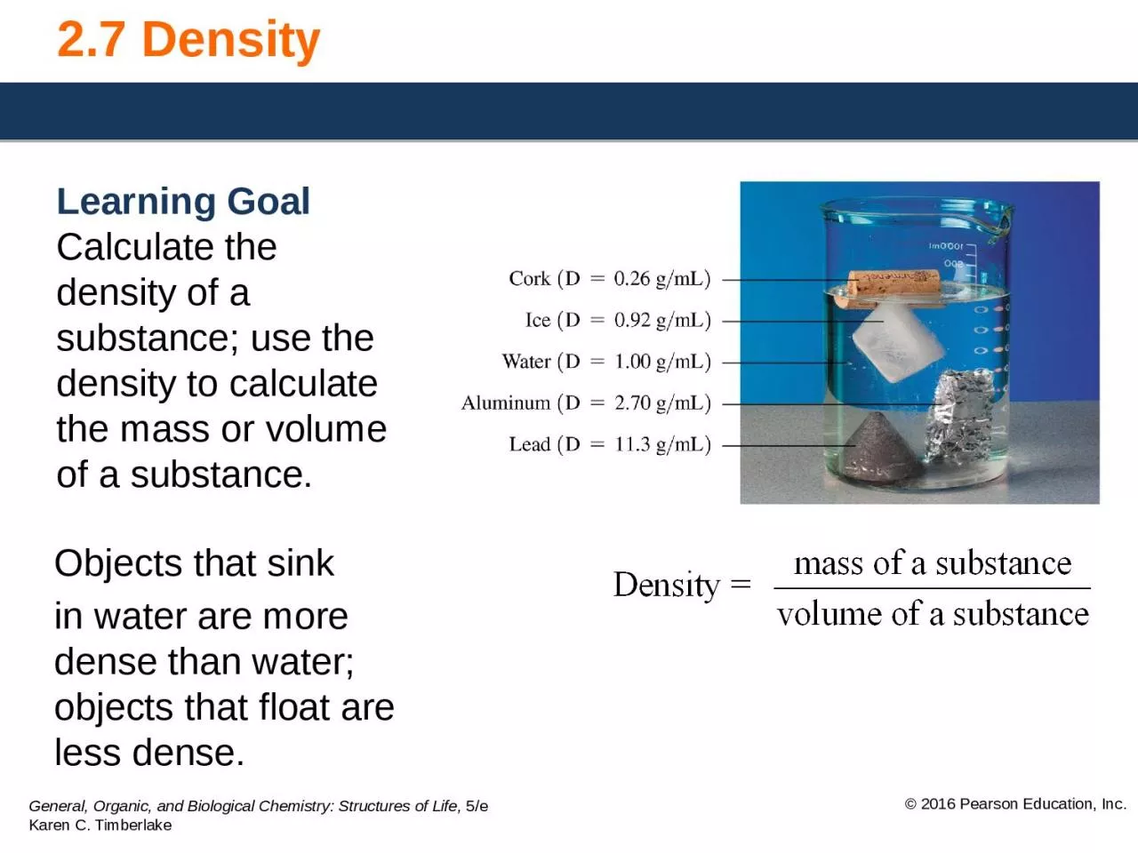 2.7 Density Objects that sink