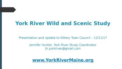 York River Wild and Scenic Study