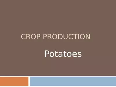 Crop Production Potatoes