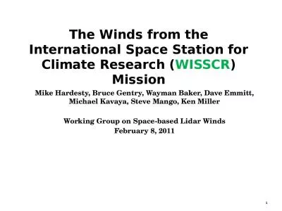 The Winds from the International Space Station for Climate Research (