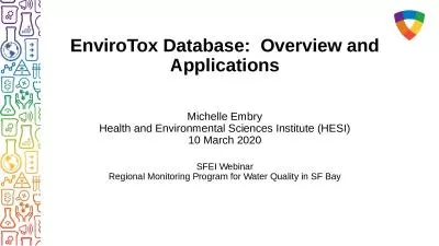 EnviroTox  Database:  Overview and Applications