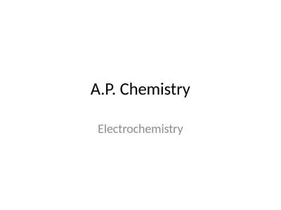 A.P. Chemistry Electrochemistry