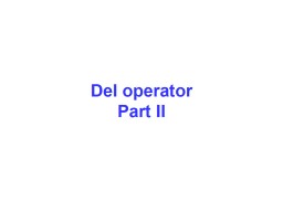 Del operator Part II Curl of a vector and