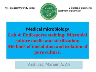 Medical microbiology Lab 4: