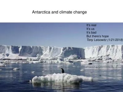 Antarctica and climate change