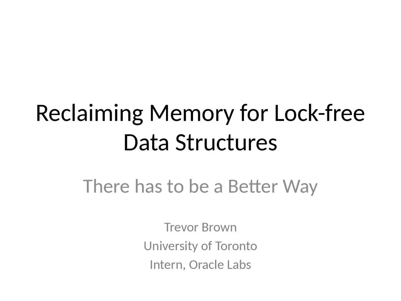 PPT-Reclaiming Memory for Lock-free Data Structures