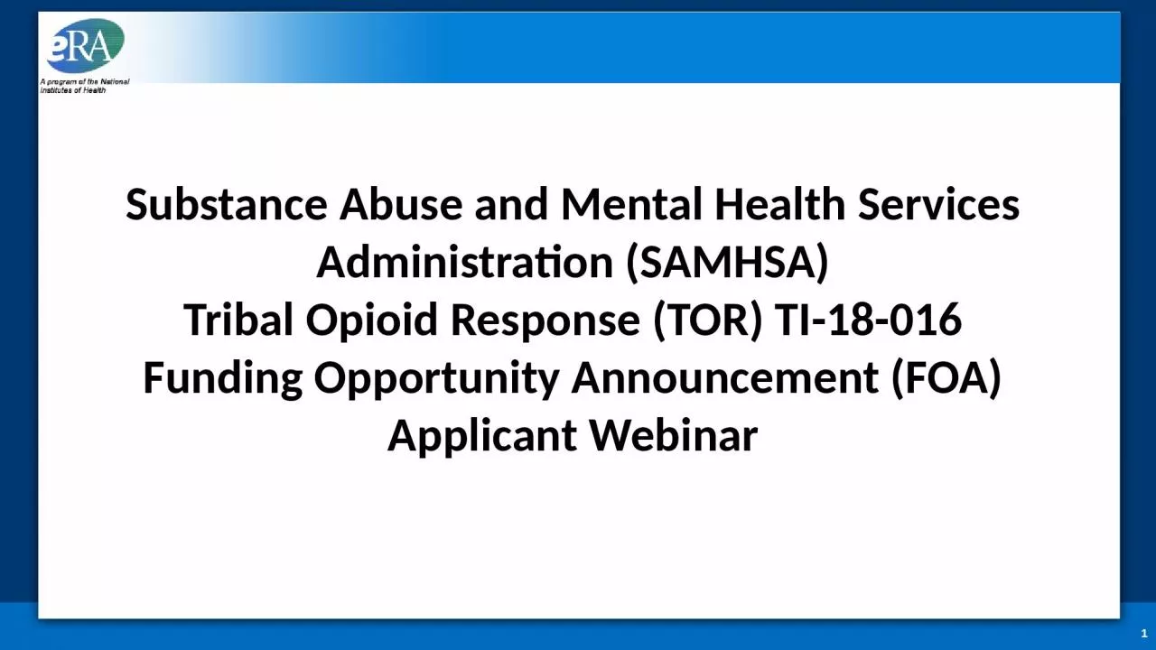 PPT-Substance Abuse and Mental Health Services Administration (SAMHSA)