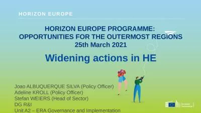 Widening actions in HE HORIZON EUROPE