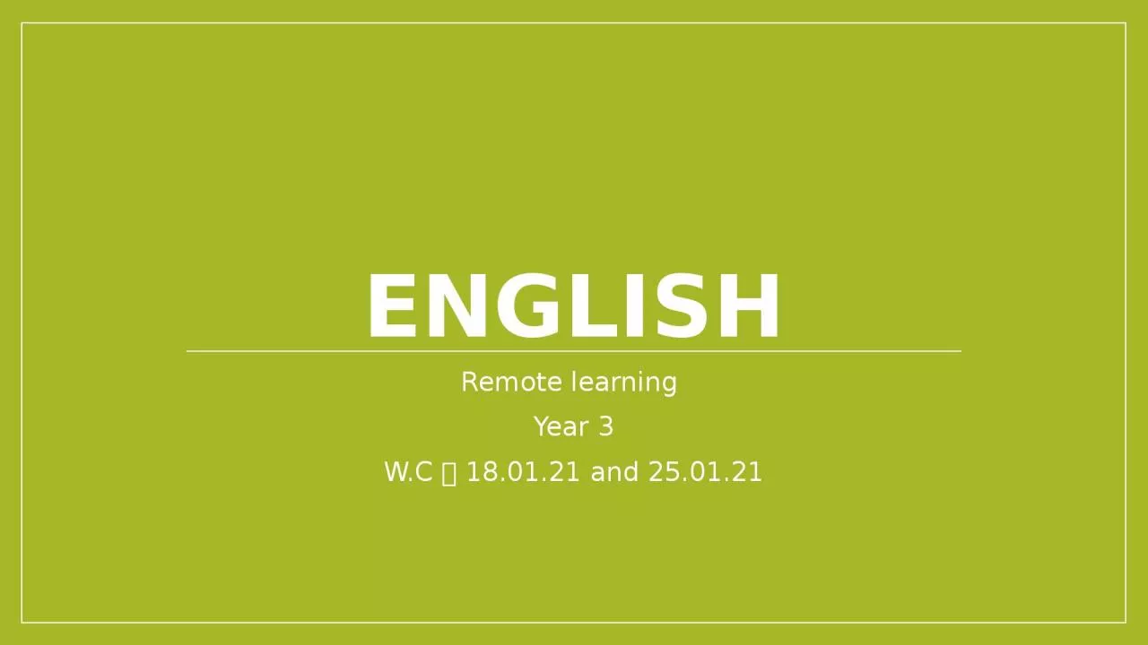 PPT-English Remote learning