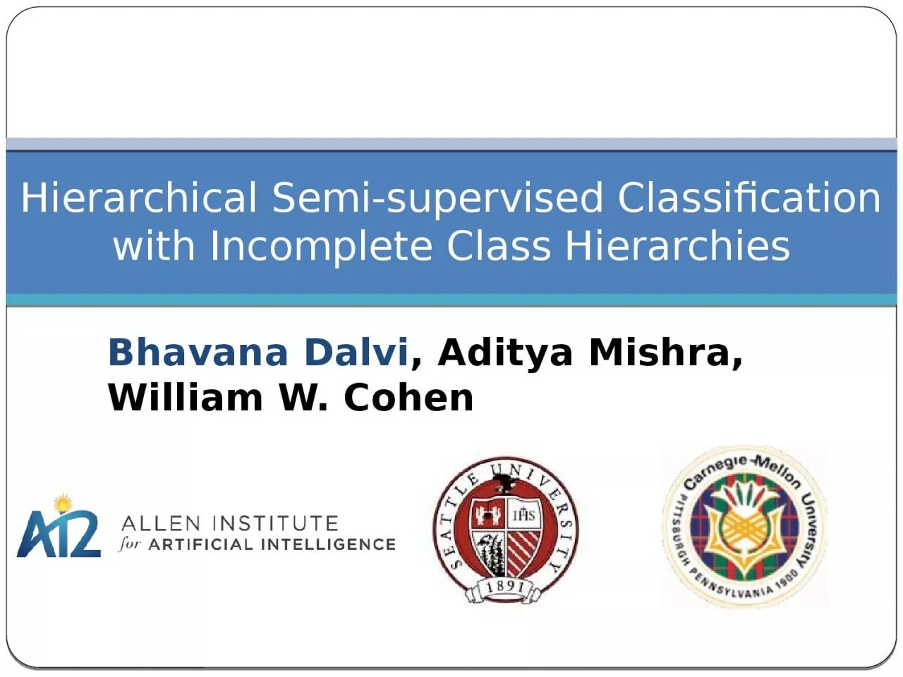 PPT-Hierarchical Semi-supervised Classification