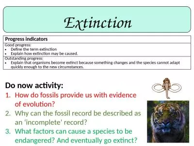 Extinction Progress indicators