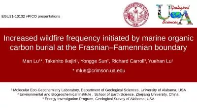 Increased wildfire frequency initiated by marine organic carbon burial at the Frasnian–Famennian