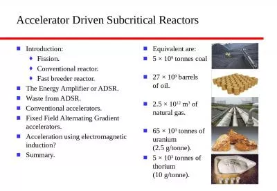 Accelerator Driven Subcritical Reactors