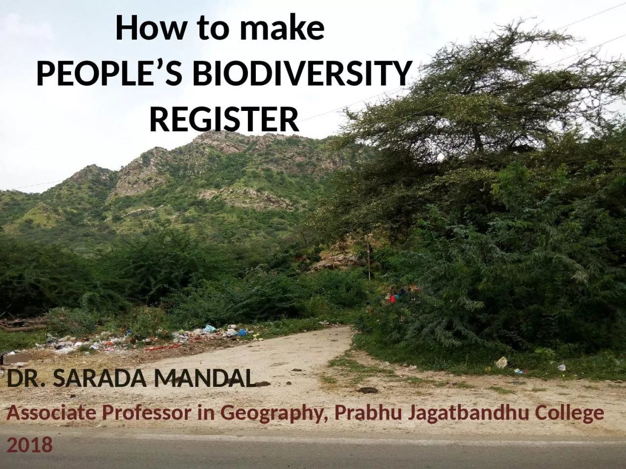 PPT-How to make PEOPLE’S BIODIVERSITY REGISTER