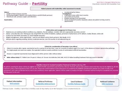 Pathway Guide –  Fertility