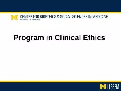 Program  in Clinical Ethics