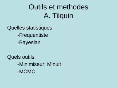 Outils et  methodes A.  Tilquin