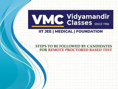   Steps to be  followed by Candidates