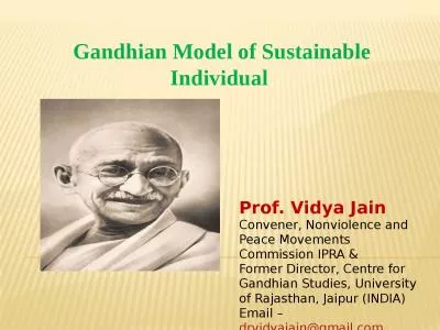 Gandhian Model of Sustainable Individual