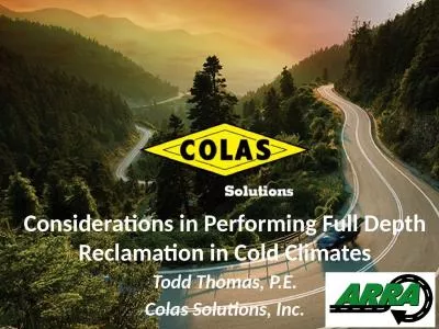 Considerations in Performing Full Depth Reclamation in Cold Climates