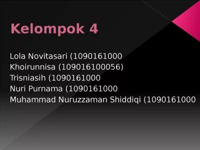 Kelompok  4 Lola  Novitasari