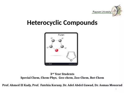 1 Heterocyclic Compounds