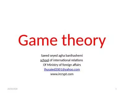 Game theory Saeed   seyed